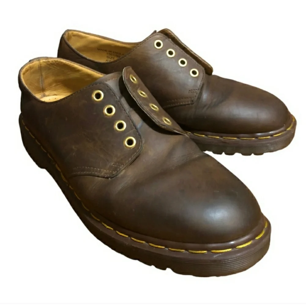 DR MARTENS 1561 Gibson Brown 4 Eye OxfordsVintage EUC!